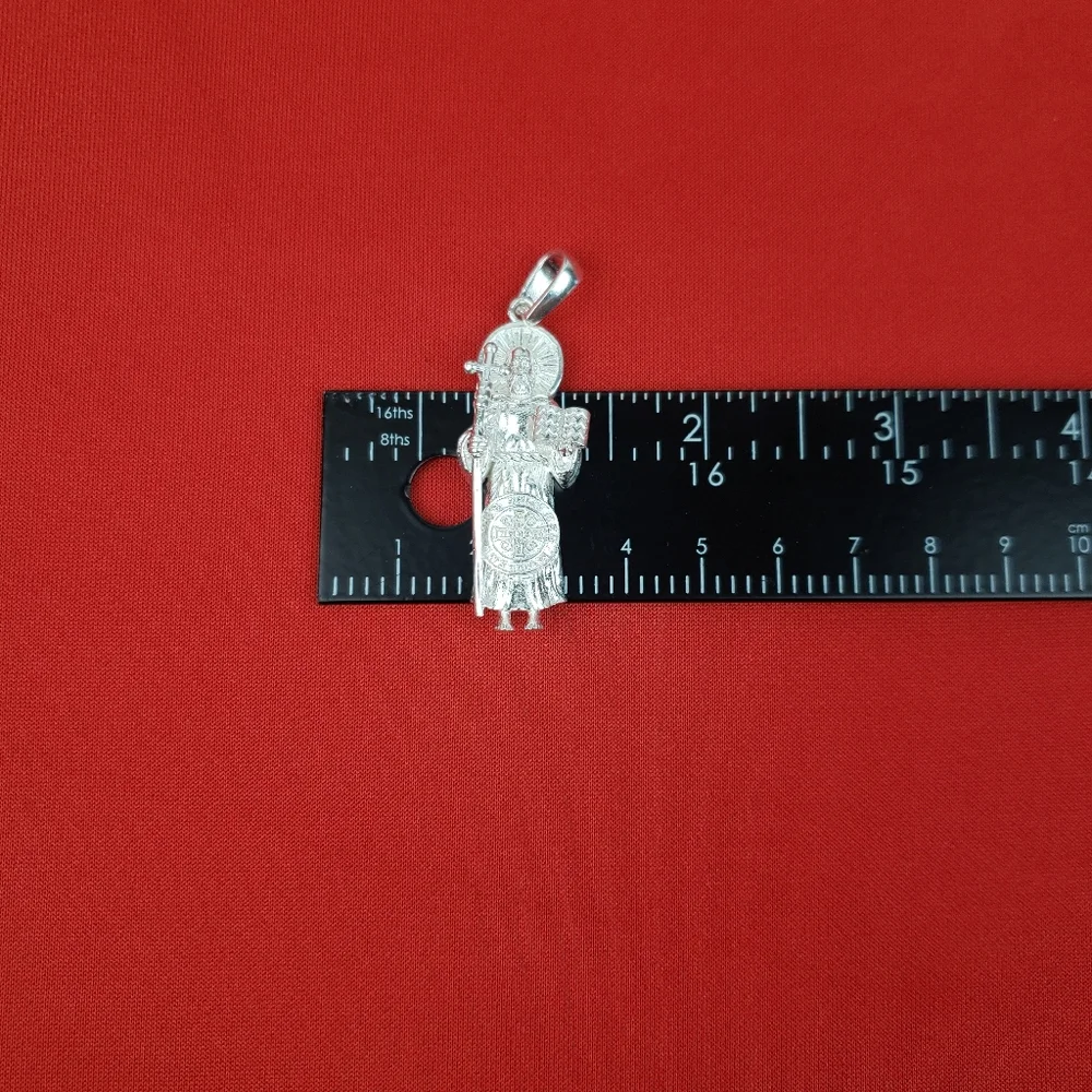 925‎ sterling silver Saint benedict pendant